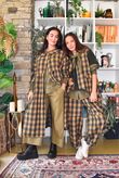 Nora Brushed Cotton Gingham Frock Coat Deep Olive